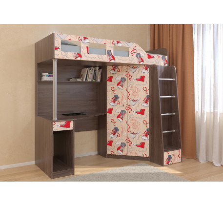 Кровать-чердак для ребёнка Астра-7, спальное место 195х80 см